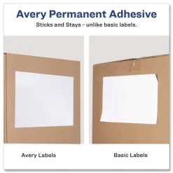 Avery White Shipping Labels-Bulk Packs, Inkjet/Laser Printers, 8.5 x 11, White, 500/Carton