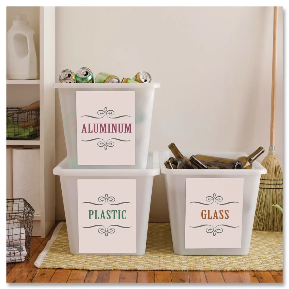 Avery White Shipping Labels-Bulk Packs, Inkjet/Laser Printers, 8.5 x 11, White, 500/Carton