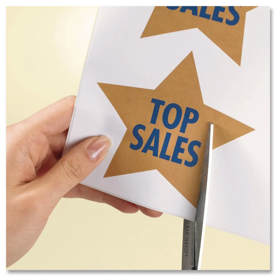 Avery White Shipping Labels-Bulk Packs, Inkjet/Laser Printers, 8.5 x 11, White, 500/Carton