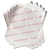 Bagcraft 300527 6 in. x 6.5 in. Foil Single-Serve Bags - Silver, Hamburger Design (1000/Carton)