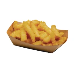 Bagcraft 300696 1 lb Capacity ToGo EcoCraft Paper Food Tray - Natural (1000/Carton)