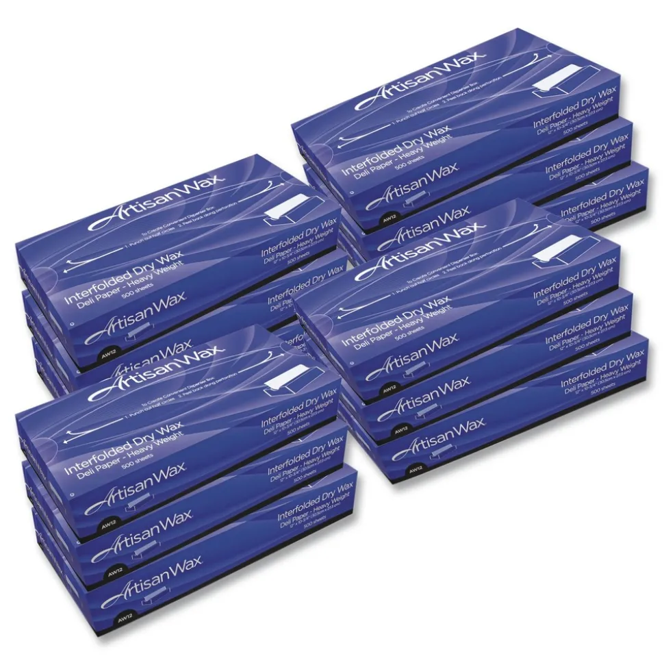 Bagcraft 8 in. x 10.75 in. Dry Wax Paper - White (500/Box, 12 Boxes/Carton)