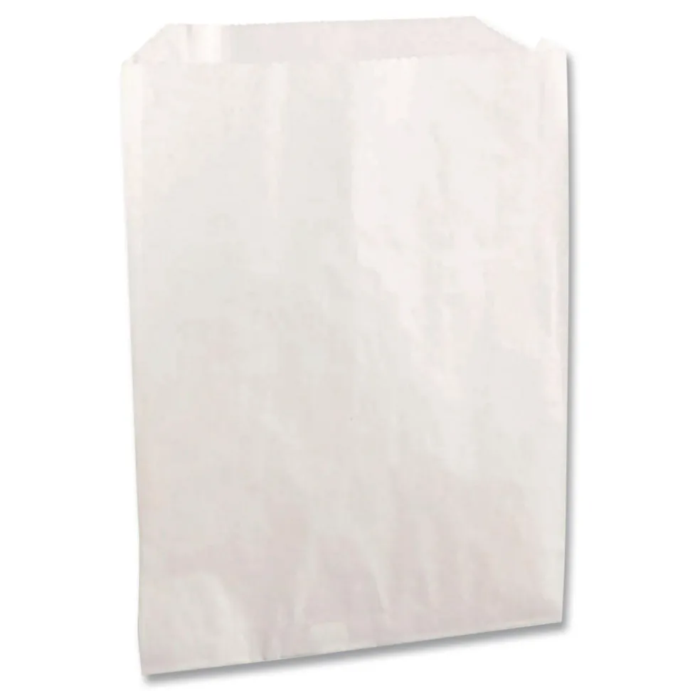 Bagcraft 6 in. x 6.5 in. Grease-Resistant Single-Serve Bags - White (2000/Carton)