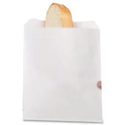Bagcraft 6 in. x 6.5 in. Grease-Resistant Single-Serve Bags - White (2000/Carton)