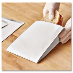 Bagcraft 300496 ToGo! 5.25 in. x 12 in. Foil Insulator Deli and Sandwich Bags - White (500/Carton)