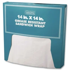 Bagcraft 14 x 14 Grease-Resistant Paper Wraps and Liners - White (4000/Carton)