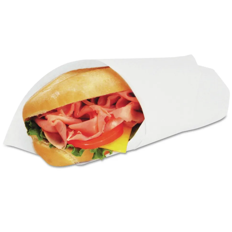 Bagcraft 14 x 14 Grease-Resistant Paper Wraps and Liners - White (4000/Carton)