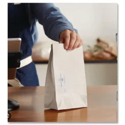 Bagcraft Dubl Wax 6.13 in. x 12.38 in. SOS Bakery Bags - White (1000/Carton)