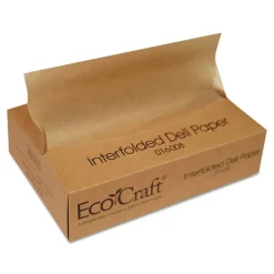 Bagcraft EcoCraft 8 x 10.75 Interfolded Soy Wax Deli Sheets (12/Carton)