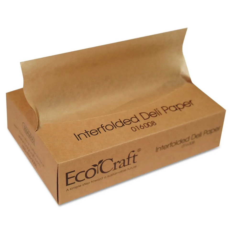 Bagcraft EcoCraft 8 x 10.75 Interfolded Soy Wax Deli Sheets (12/Carton)