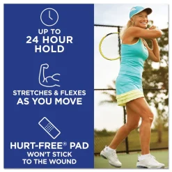 BAND-AID 1.75 in. x 4 in. Flexible Fabric Adhesive Bandages - Extra Large (10/Box)