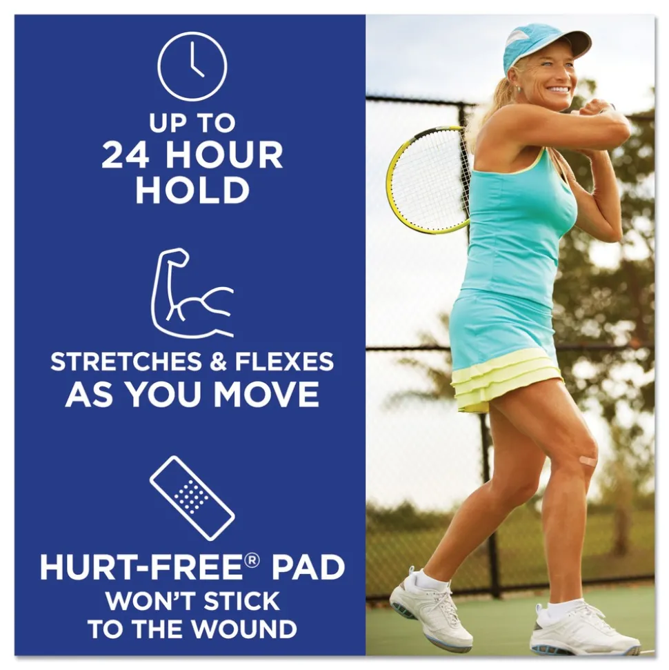 BAND-AID 1.75 in. x 4 in. Flexible Fabric Adhesive Bandages - Extra Large (10/Box)