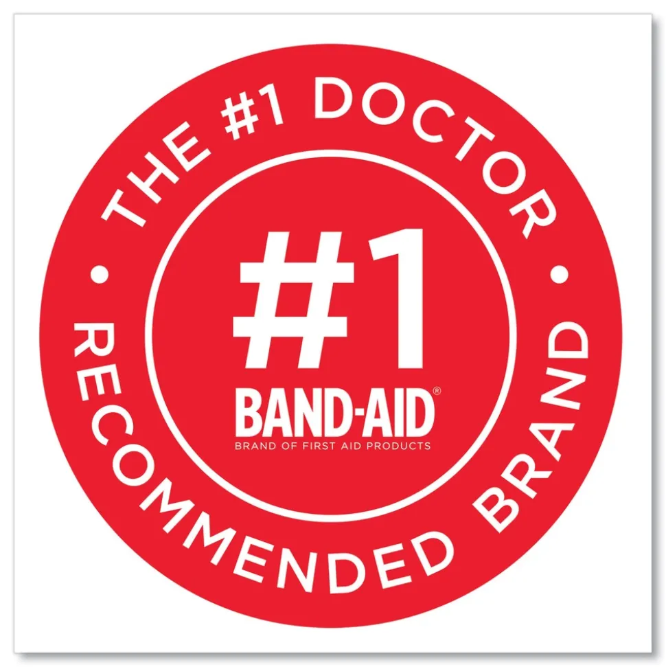 BAND-AID 1.75 in. x 4 in. Flexible Fabric Adhesive Bandages - Extra Large (10/Box)