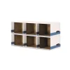 Bankers Box 23.75 in. x 19.75 in. Legal/Letter File/Cube Box Shell - White/Blue (6/Carton)