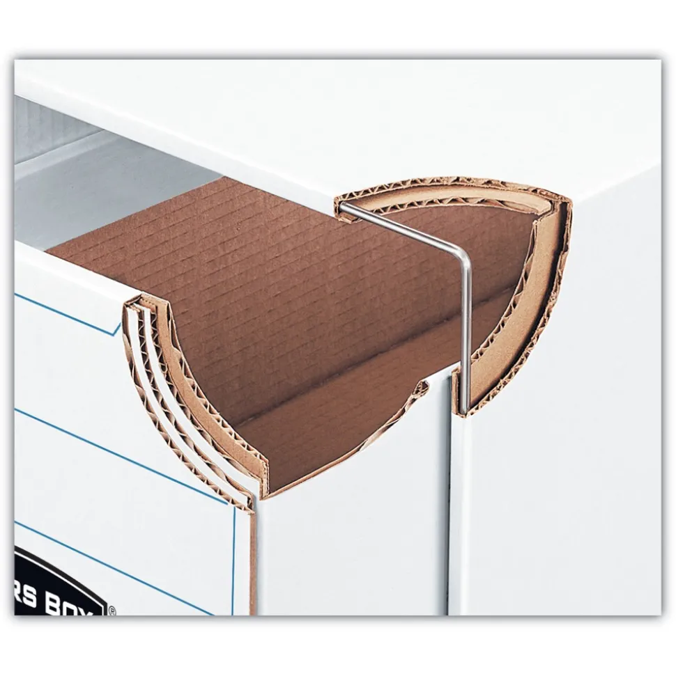 Bankers Box 23.75 in. x 19.75 in. Legal/Letter File/Cube Box Shell - White/Blue (6/Carton)