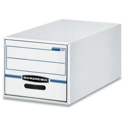 Bankers Box 16.75 in. x 19.5 in. x 11.5 in. STOR/DRAWER Basic Space-Savings Storage Drawers for Legal Files - White/Blue (6/Carton)