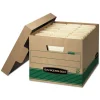 Bankers Box 12.5 in. x 16.25 in. x 10.25 in. STOR/FILE Medium-Duty 100% Recycled Letter/Legal Storage Boxes - Kraft (20/Carton)