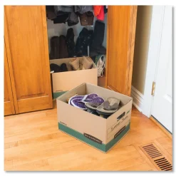 Bankers Box 12.5 in. x 16.25 in. x 10.25 in. STOR/FILE Medium-Duty 100% Recycled Letter/Legal Storage Boxes - Kraft (20/Carton)