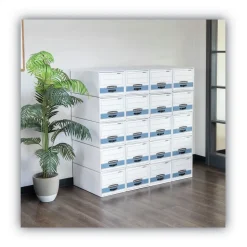 Bankers Box 14 in. x 25.5 in. x 11.5 in. STOR/DRAWER STEEL PLUS Letter Storage Drawers - Kraft/Green (6/Carton)