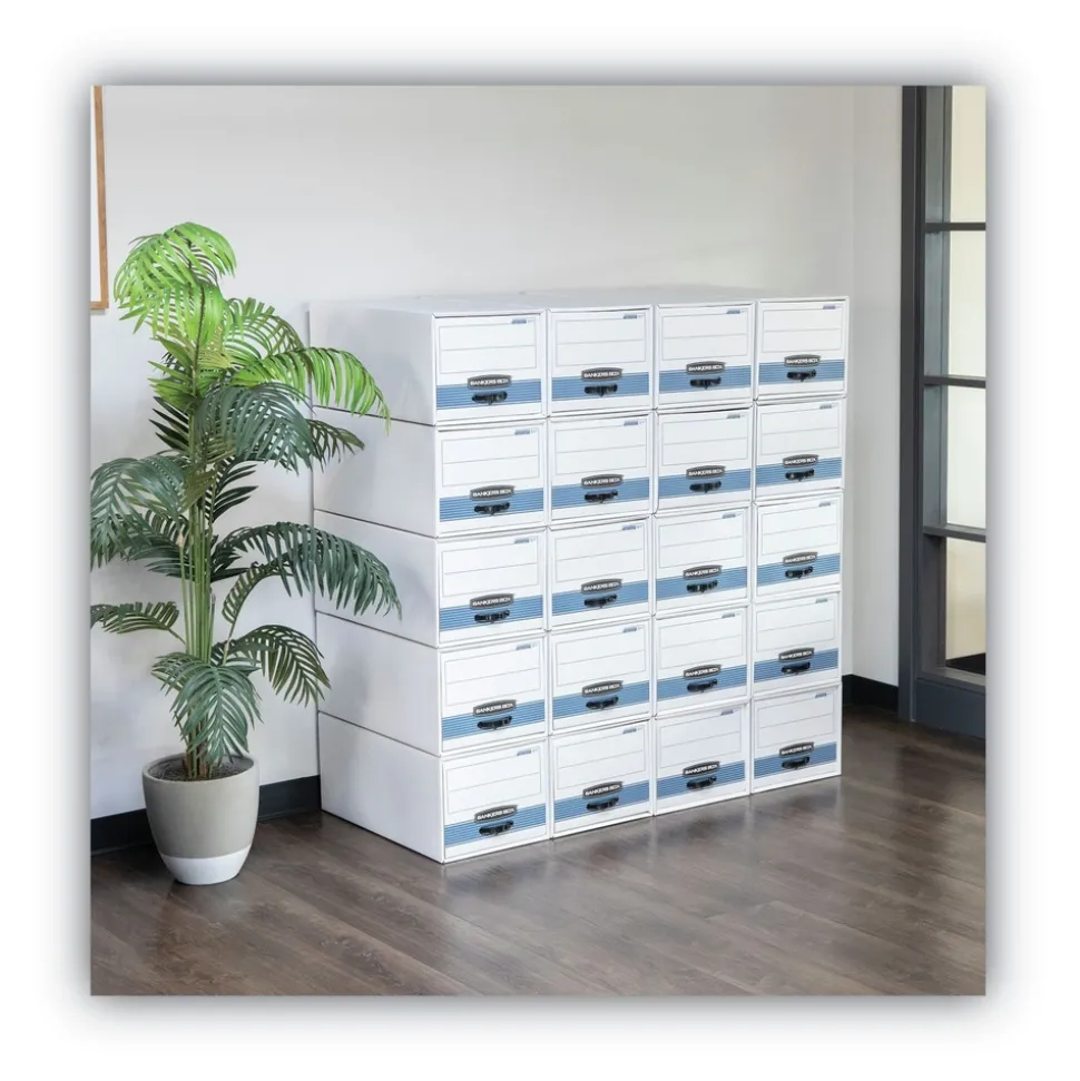 Bankers Box 14 in. x 25.5 in. x 11.5 in. STOR/DRAWER STEEL PLUS Letter Storage Drawers - Kraft/Green (6/Carton)