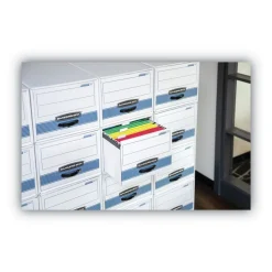 Bankers Box 14 in. x 25.5 in. x 11.5 in. STOR/DRAWER STEEL PLUS Letter Storage Drawers - Kraft/Green (6/Carton)