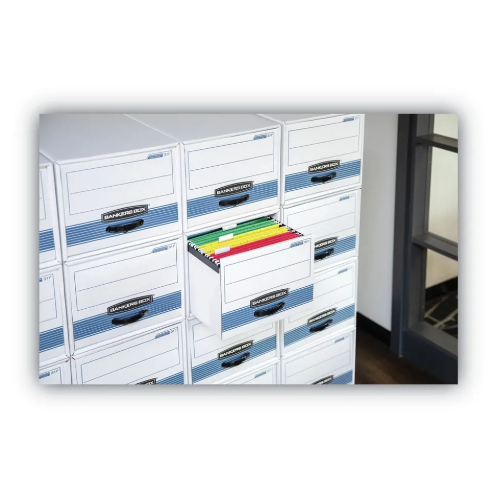 Bankers Box 14 in. x 25.5 in. x 11.5 in. STOR/DRAWER STEEL PLUS Letter Storage Drawers - Kraft/Green (6/Carton)