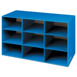 Bankers Box Classroom 28.25 in. x 13 in. x 16 in. 9-Compartment Literature Sorter - Blue (4/Carton)