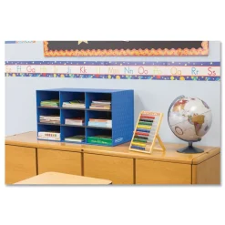 Bankers Box Classroom 28.25 in. x 13 in. x 16 in. 9-Compartment Literature Sorter - Blue (4/Carton)