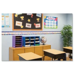 Bankers Box Classroom 28.25 in. x 13 in. x 16 in. 9-Compartment Literature Sorter - Blue (4/Carton)