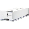 Bankers Box Liberty 9 in. x 24.25 in. x 7.5 in. Check and Form Boxes - White/Blue (12/Carton)
