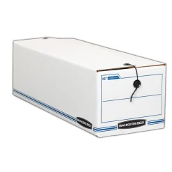 Bankers Box Liberty 9 in. x 24.25 in. x 7.5 in. Check and Form Boxes - White/Blue (12/Carton)