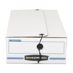 Bankers Box LIBERTY 9.5 in. x 23.75 in. x 4.5 in. Check and Form Boxes - White/Blue (12/Carton)
