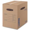 Bankers Box SmoothMove 18 in. x 18 in. x 24 in. Basic Moving/Storage Boxes - Large, Brown/Blue (15/Carton)