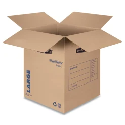 Bankers Box SmoothMove 18 in. x 18 in. x 24 in. Basic Moving/Storage Boxes - Large, Brown/Blue (15/Carton)