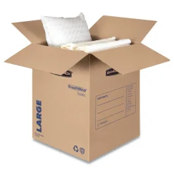 Bankers Box SmoothMove 18 in. x 18 in. x 24 in. Basic Moving/Storage Boxes - Large, Brown/Blue (15/Carton)