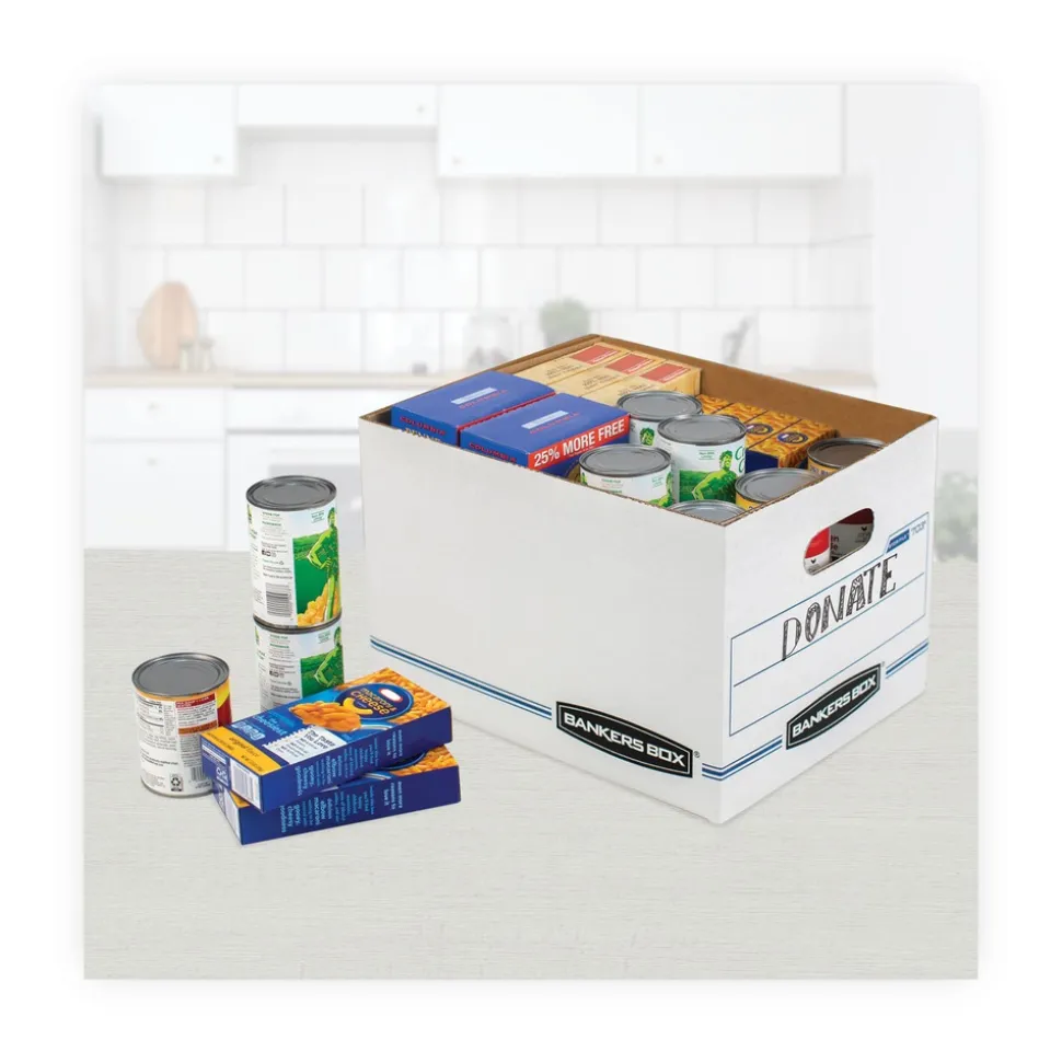 Bankers Box STOR/FILE 12.5 in. x 16.25 in. x 10.5 in. Basic-Duty Letter/Legal Storage Boxes - Kraft/Green (12/Carton)