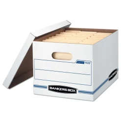 Bankers Box STOR/FILE 12 in. x 16.25 in. x 10.5 in. Basic-Duty Letter/Legal Storage Boxes - White (20/Carton)