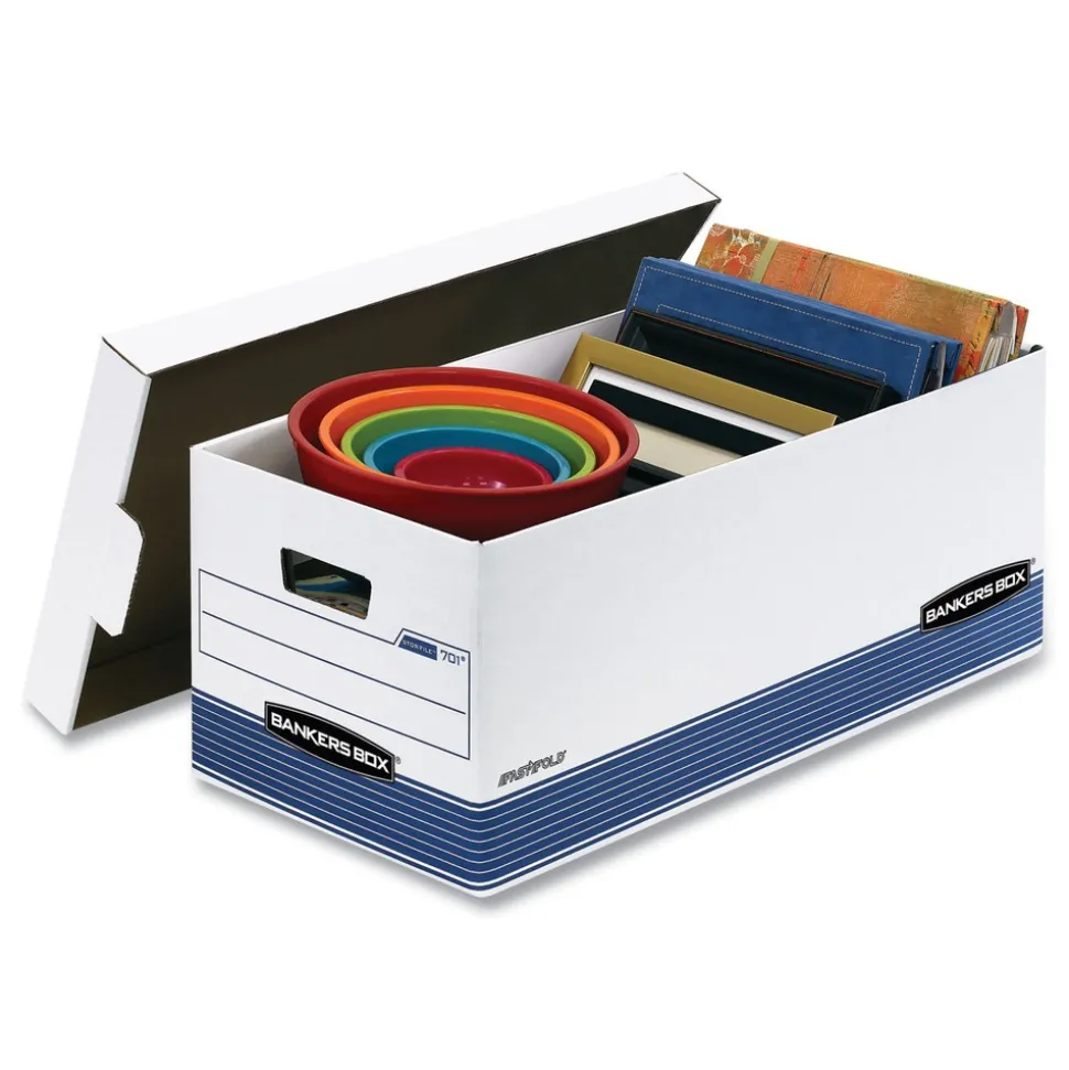 Bankers Box STOR/FILE Medium Duty 12 in. x 25.38 in. s 10.25 in. Storage Boxes - White (20/Carton)