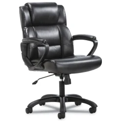 Basyx HON Sadie Mid-Back Ergonomic Executive Chair, Black Leather