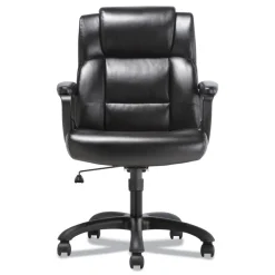 Basyx HON Sadie Mid-Back Ergonomic Executive Chair, Black Leather