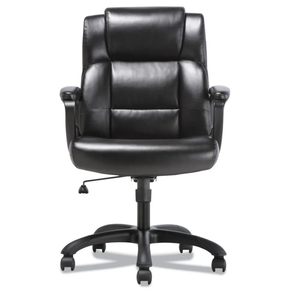Basyx HON Sadie Mid-Back Ergonomic Executive Chair, Black Leather