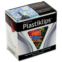 Baumgartens Plastiklips Smooth Paper Clips - Small/Assorted Colors (1000/Box)