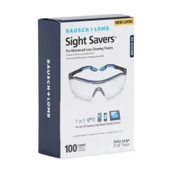 Bausch & Lomb Sight Savers 8 in. x 5 in. Premoistened Lens Cleaning Tissues (100/Box)