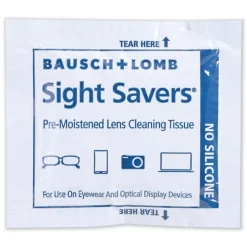 Bausch & Lomb Sight Savers 8 in. x 5 in. Premoistened Lens Cleaning Tissues (100/Box)