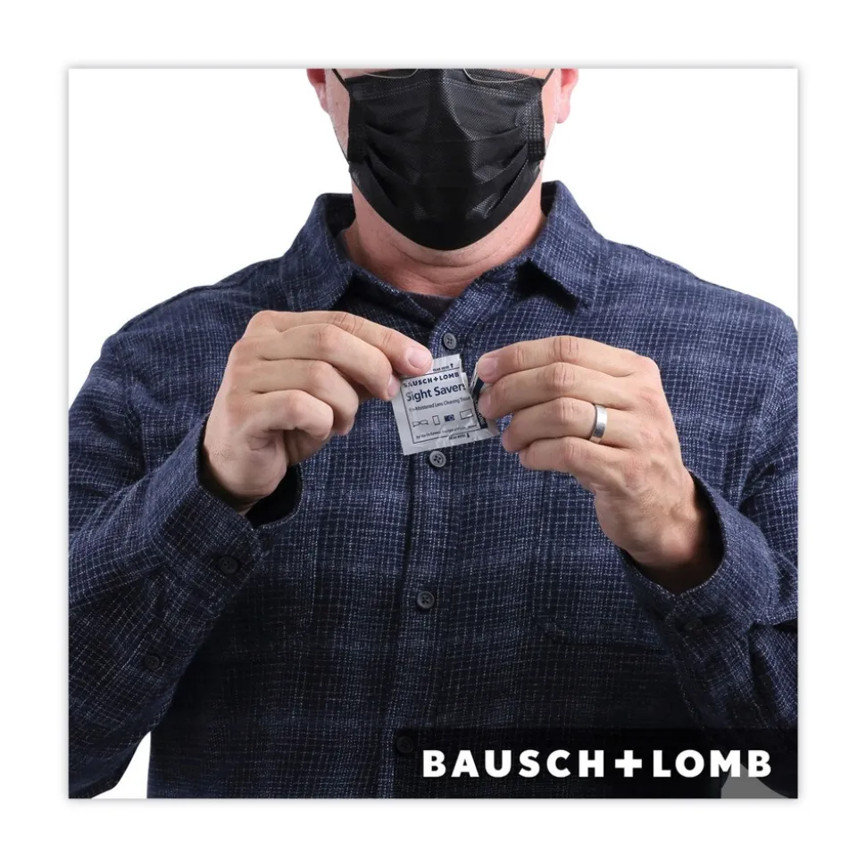 Bausch & Lomb Sight Savers 8 in. x 5 in. Premoistened Lens Cleaning Tissues (100/Box)