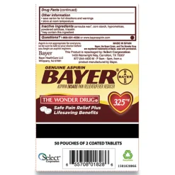 Bayer 2-Pack Aspiring Tablets (50/Box)