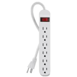 Belkin 6 Outlets 3 ft. Cord Power Strip - White