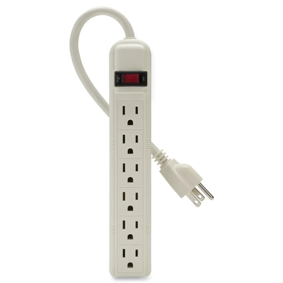 Belkin 6 Outlets 3 ft. Cord Power Strip - White