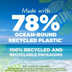 BIC Ecolutions Medium 1 mm Gel Pen - Black Ink/Blue Barrel (4/Pack)