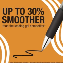 BIC Gel-ocity Pro 0.7 mm Medium Gel Pen - Black Ink/Translucent Black/Black Barrel (4/Pack)